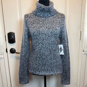 Calvin Klein Knit Turtleneck Chunky Sweater Sz XS NWT Artic Slate New Carbon
